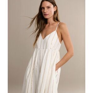 Jenni Kayne Cove Dress Gold Stripe XXS NWT